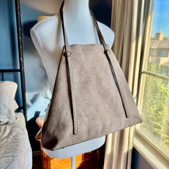 Ralph Lauren Lennox Tote in Greige Suede - Picture 3 of 16